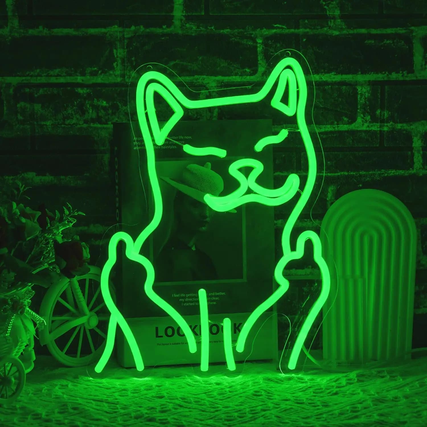 Insegna al Neon Gatto Sorridente, Decorazione da Parete, Luce LED al Neon Dimmerabile USB per Camera da Letto, Sala Giochi, Casa, Caffetteria a Tema Gatti, Man Cave, Bar, Regali Divertenti