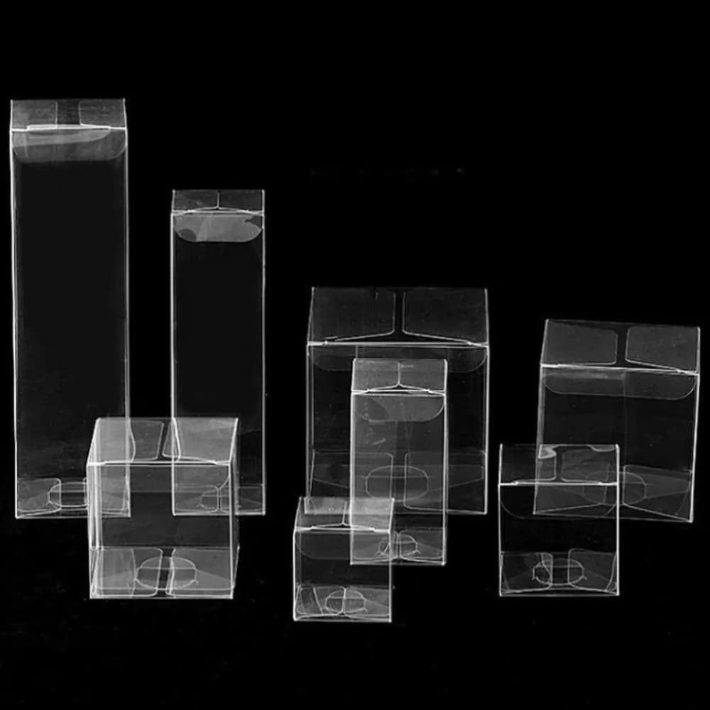 Set di 10 Scatole in Plastica Trasparente Multiuso per Confezioni Regalo e Candele