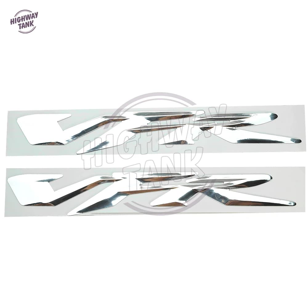 For HONDA VFR 400 800 1200 Chrome Motorcycle 3D VFR Stickers Moto Bike Tank Decorated Decals Sticker Case