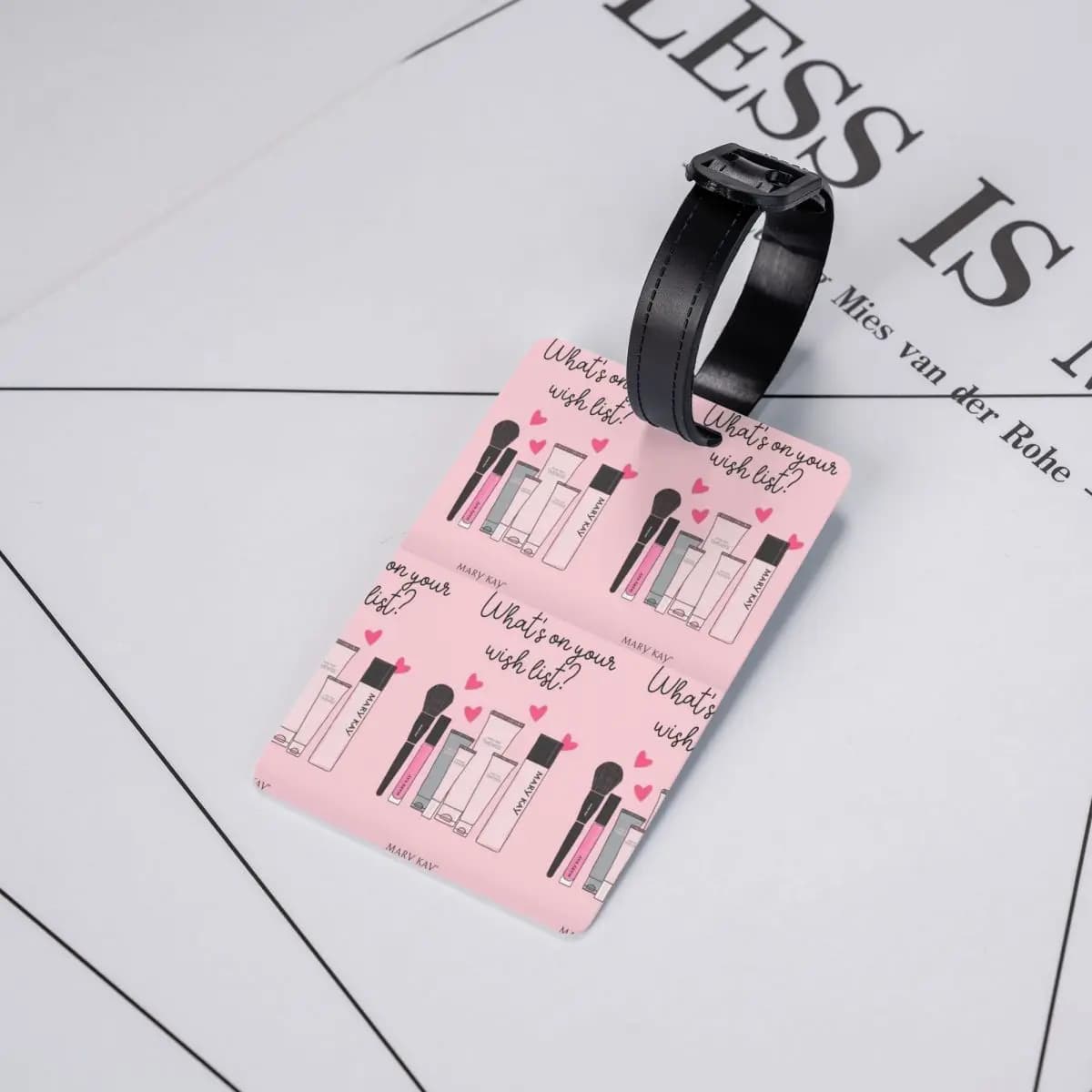 Etichette per Bagagli Mary Kay, Accessori per Valigie, Targhette per Bagagli da Viaggio, Porta Etichette con Spazio per Nome e Indirizzo