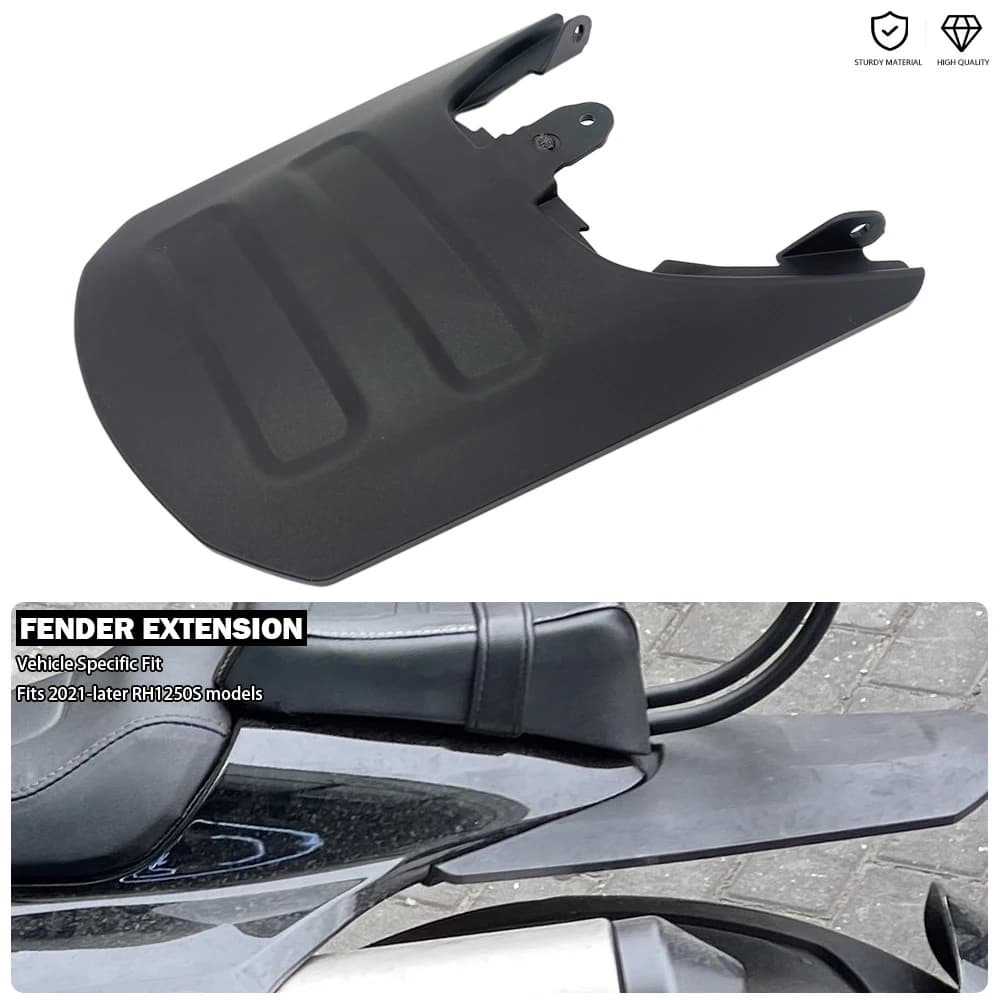 Moto Parafango Posteriore Estensione Fango Splash Guard Copertura Estesa - Nero Misura Per Harley Sportster S 1250 Sport RH1250S 2021-2026