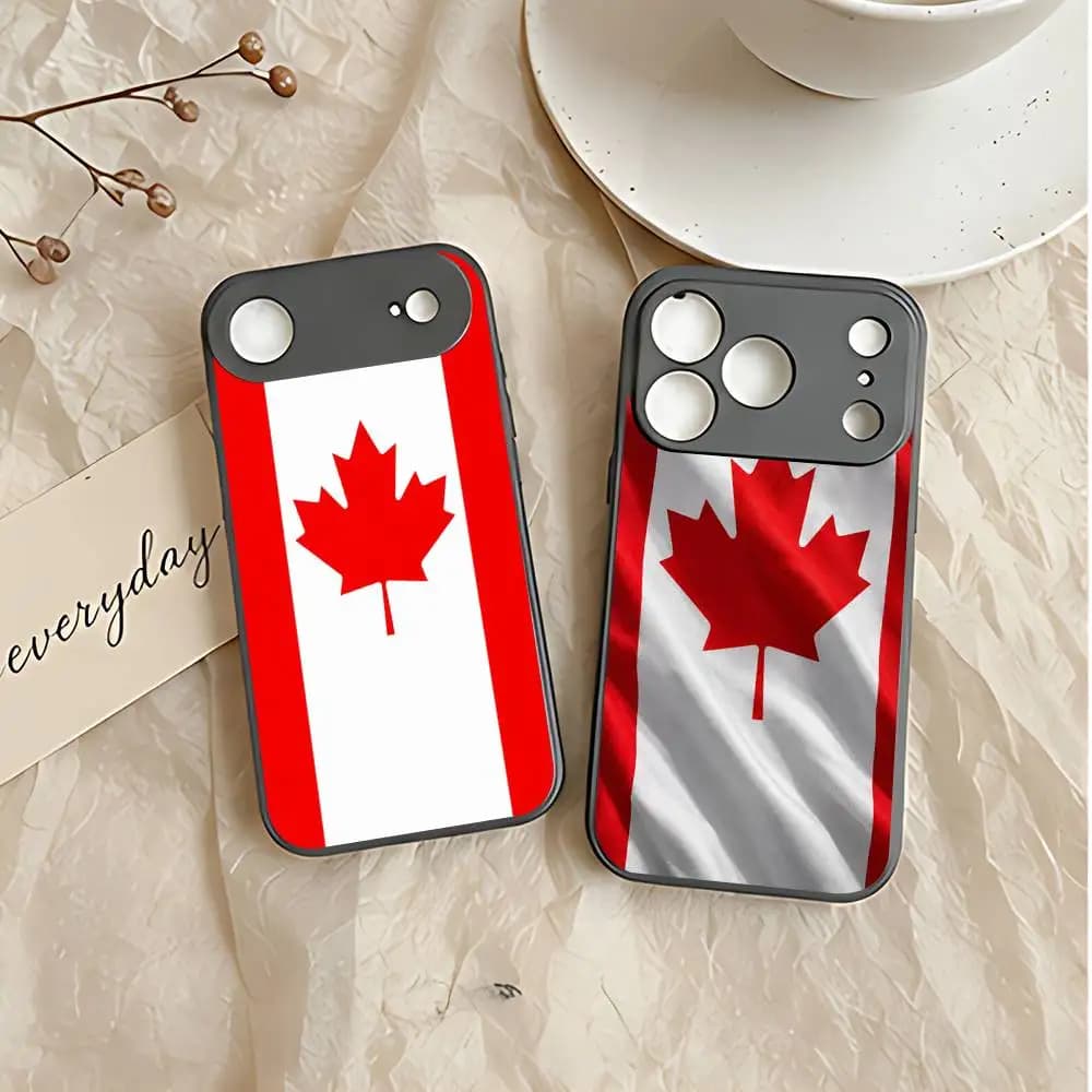 Canada Flag Silicone Cover For IPhone 17 16 15 11 13 14 Pro Max Plus 12Mini Soft Case