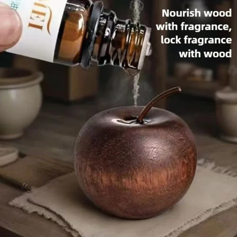 1/2/3pcs Wooden Apple Shaped Essential Oil Diffuser Fragrance Diffuser Suitable For Home Bathroom Air Freshener Car Decoration