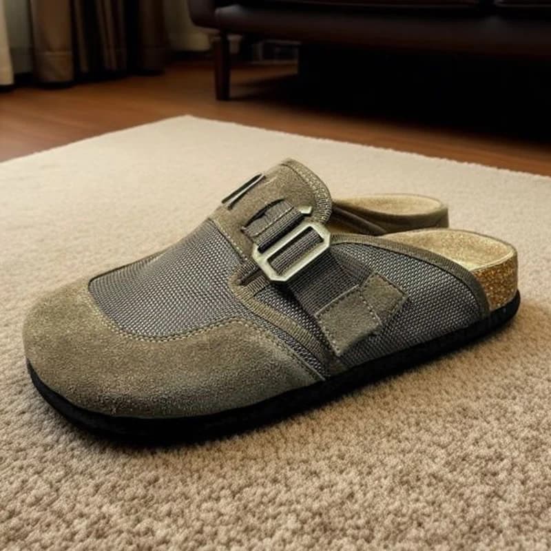 Mules da uomo con plateau, estive, senza tacco, slip-on, piatte, tipo loafer, sandali casual aperti dietro