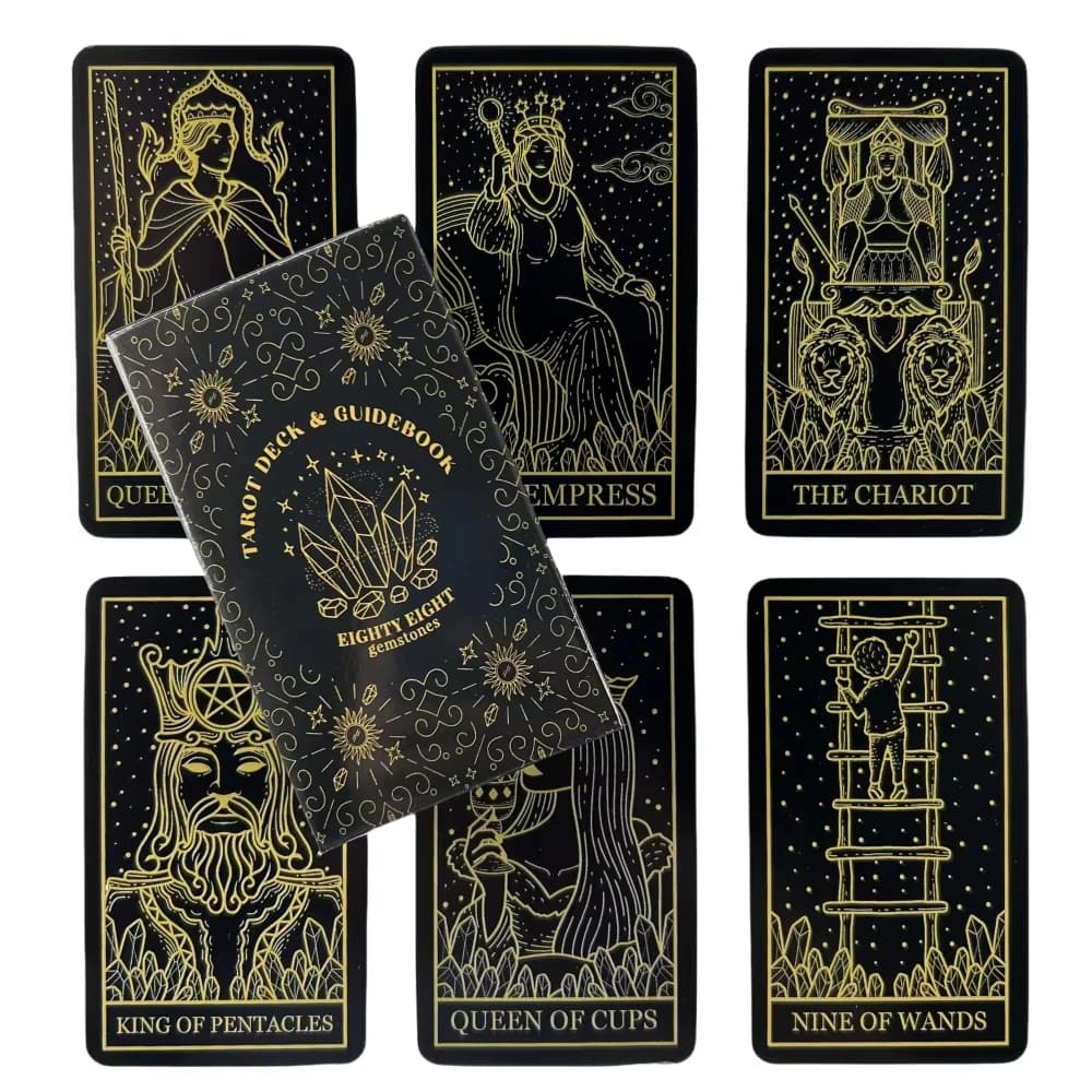 Eighty Eight Gemstones Tarot Oracle Leisure Entertainment Card Family Gathering Divination Deck Tarot Board Playing Card Game