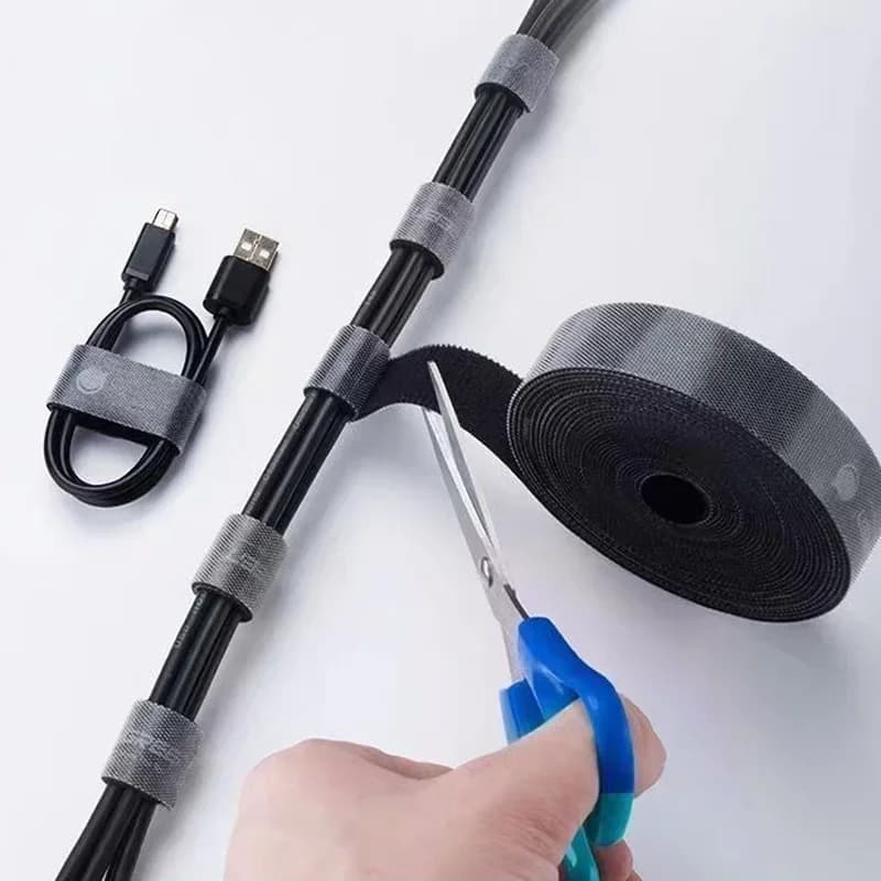 Fascette per cavi con nastro di fissaggio riutilizzabili Gestione dei cavi dati Strumenti per cavi Fascette autoadesive multifunzionali rimovibili Strumenti di archiviazione