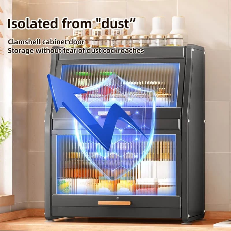 con porta multifunzione supporto antiruggine scaffale spezie utensili contenitore set rack cucina scatola di immagazzinaggio condimenti magnetica a 2 strati