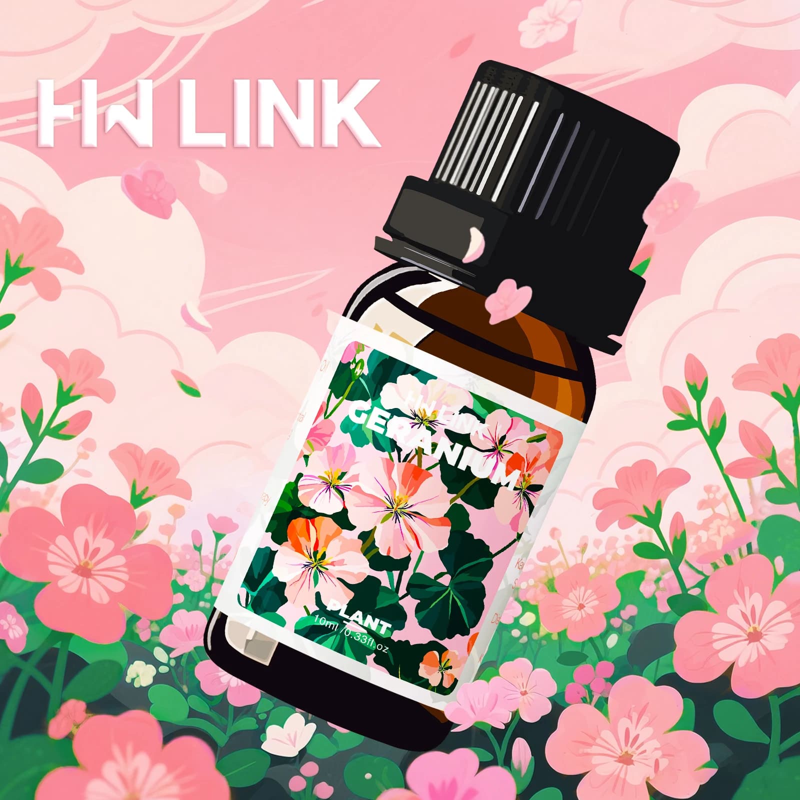Olio essenziale di geranio 10ml 100% puro naturale per diffusore e aromaterapia, produzione di candele Profumi di geranio Regali Meditazione