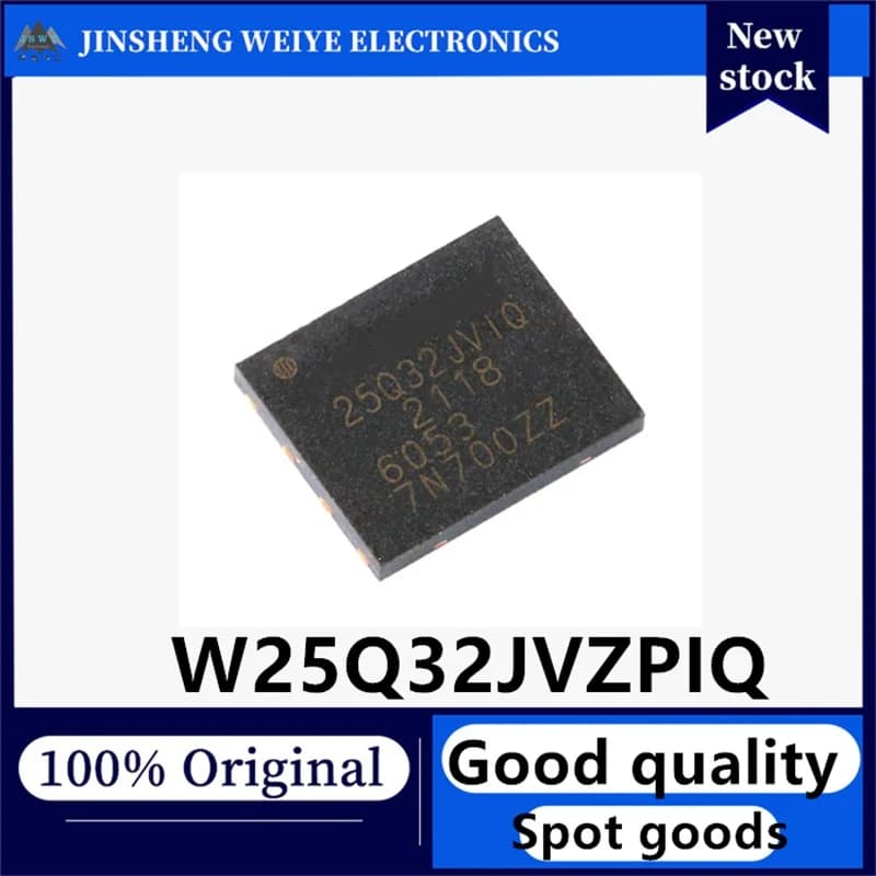 (5/50 pezzi) W25Q32JVZPIQ WSON8 Chip Flash NOR SPI da 32 Mbit, nuovo di zecca, originale, disponibile in magazzino