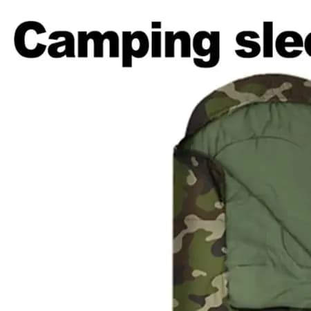 Outdoor Camouflage Sleeping Bag with Double Zipper and Windproof Waterproof Design Suitable for Camping and Travel