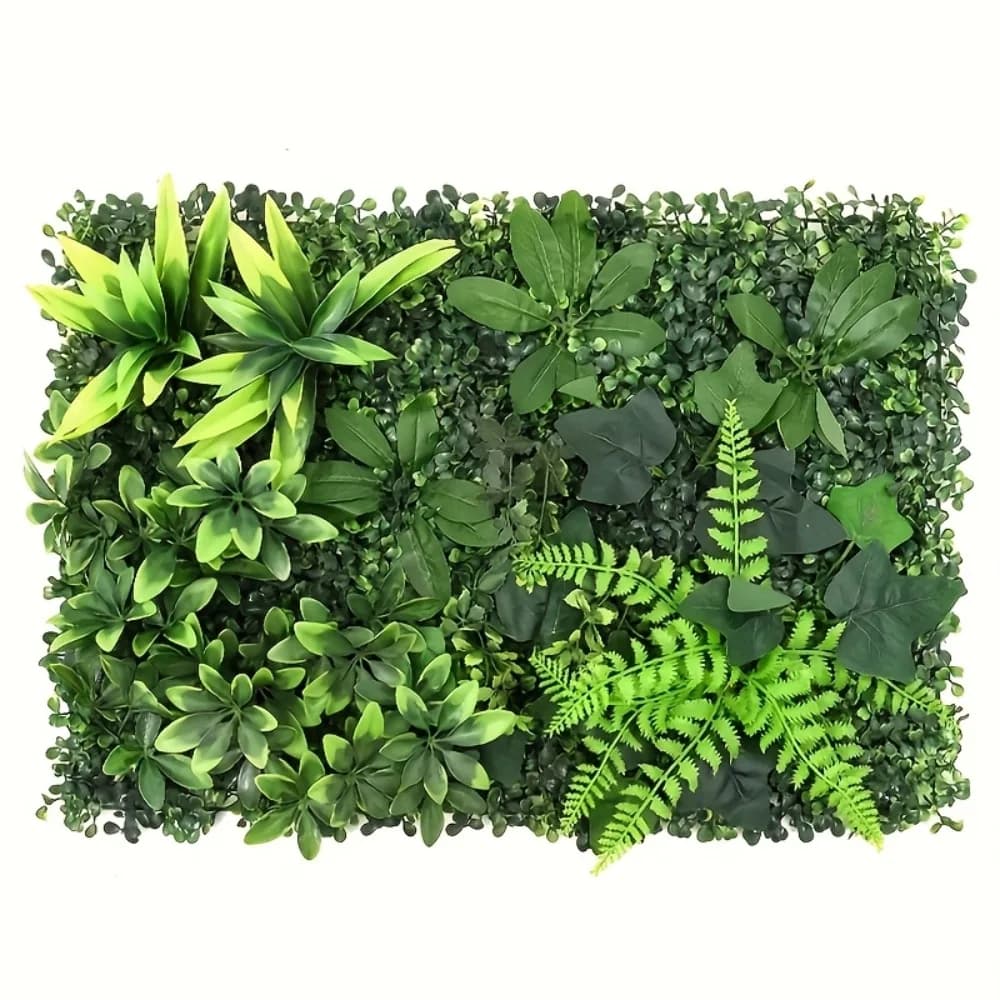 1 Pezzo Pannello Murale di Piante Verdi Artificiali, Foglie Pendenti Tropicale, Decorazione Murale di Sfondo con Piante Verdi Simulate