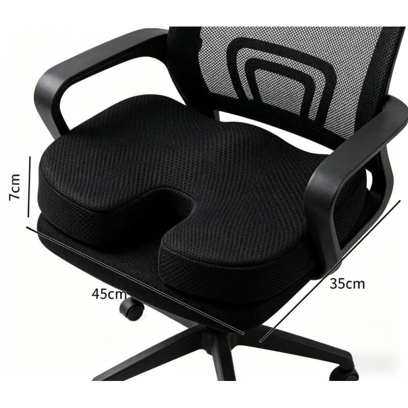 Cuscino Ergonomico in Memory Foam, Cuscino per Alleviare le Emorroidi, Supporto per il Coccige per Sedia da Ufficio e Comfort per Studenti