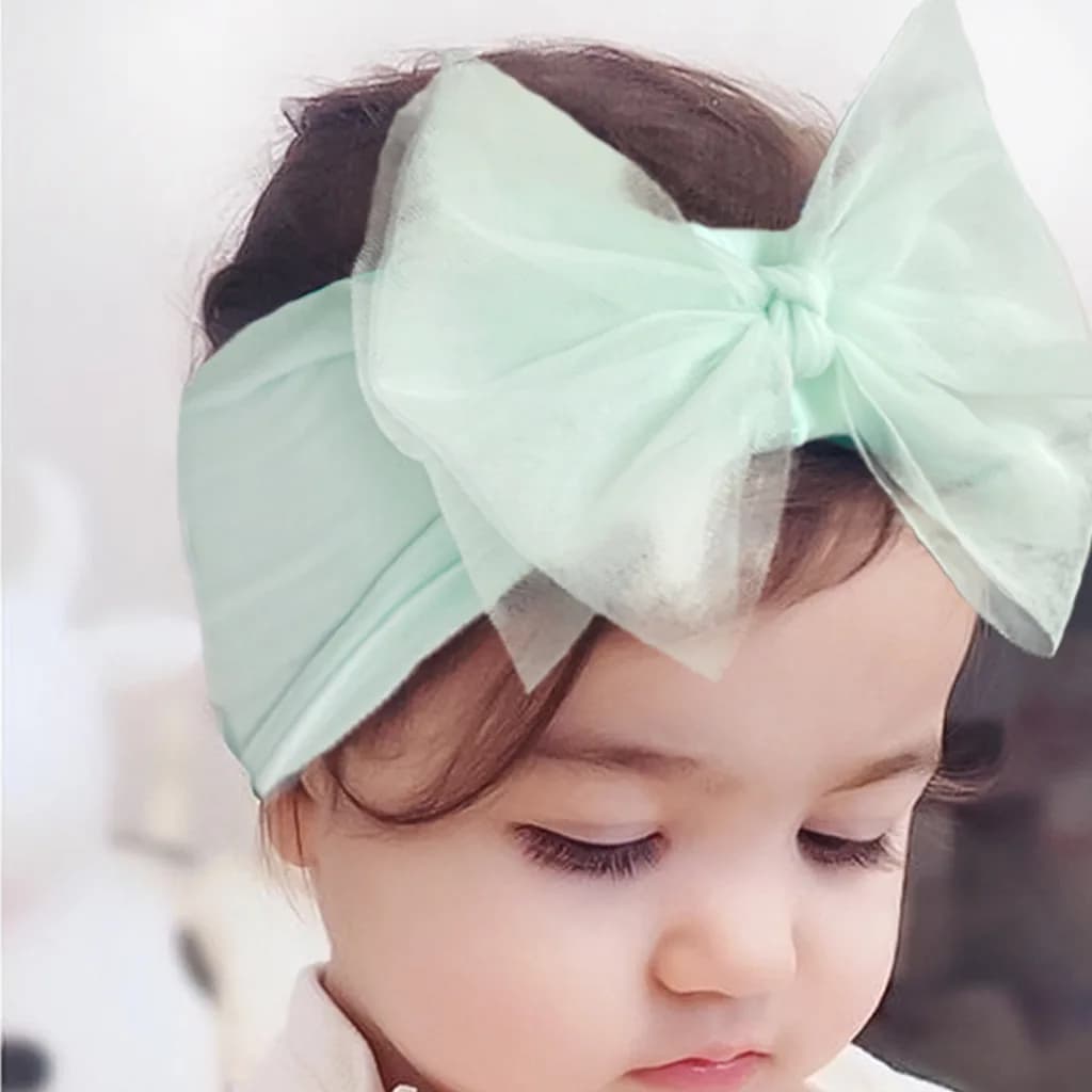 1pc baby headband|14 Colors Available - Mesh Bow Nylon Children's Headbands Baby hairband hair accessories