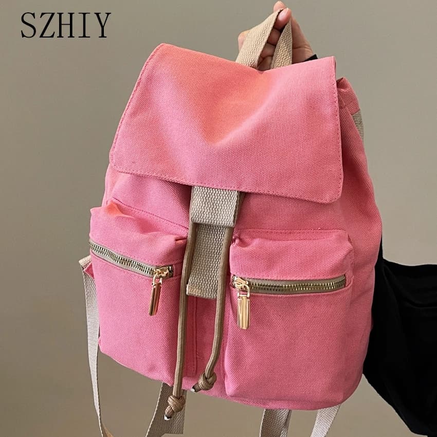 Zaino in tela borsa da viaggio da donna Designer borsa morbida da tasca Multi tasca zaino da viaggio borsa da scuola per studenti Mochila De Viaje