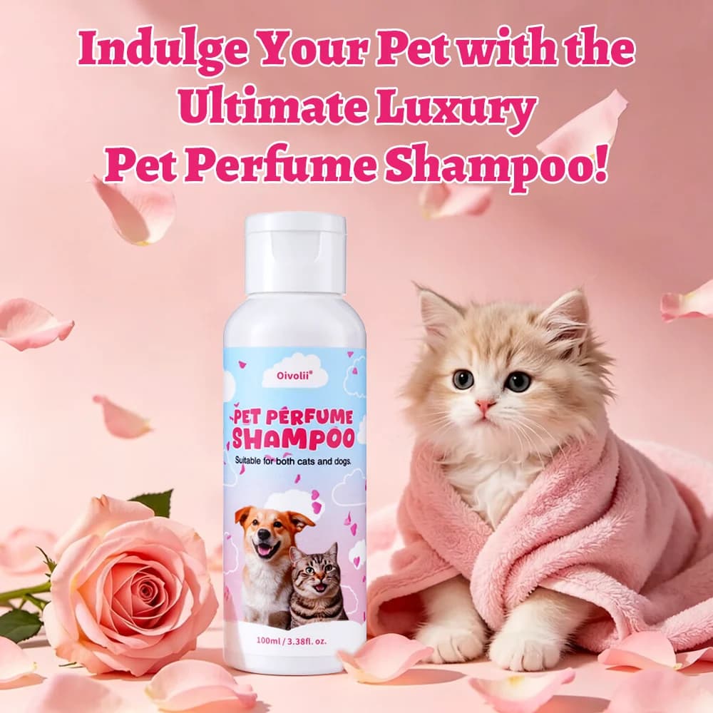 Long Lasting Fragrance Pet Deodorizing Dog Shampoo - Deep Cleansing Cat Grooming Wash for Smooth Shiny Coats Shower Gel
