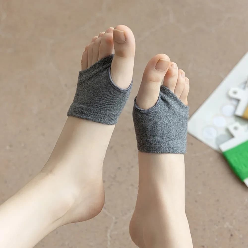 Casual Elastic Forefoot Socks Invisible Splitting Toes Half Feet Socks Soft Boat Socks Toe Socks Summer