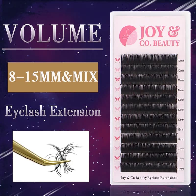 JoyCo Premium Extension ciglia tutte le dimensioni 0.03-0.15mm di spessore ciglia professionali Fales Mink Russian Volume Lash