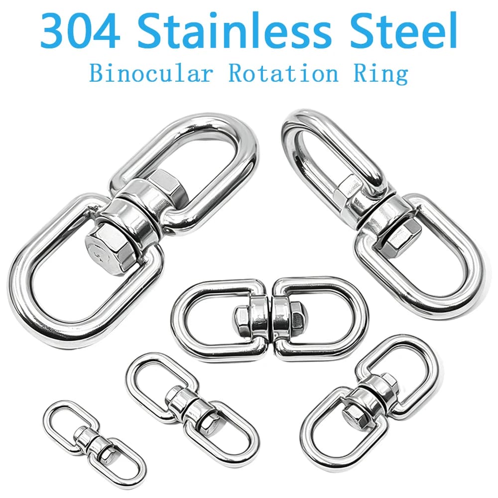 Eye to Eye Rotating Ring Connector Suitable for Wire Ropes Chains Marine Yachts and Decorative Suspension Rigging Accessories