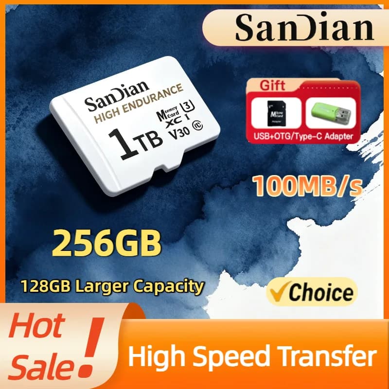 Original 128GB 256GB Micro TF SD Card High Endurance V30 C10 For Dash Cam Home Security Camera Surveillance System