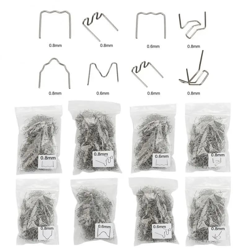 100 pz/pacco graffette per cucitrice a caldo per saldatore di plastica riparazione saldatrice a caldo paraurti per saldatura accessori per attrezzature per la riparazione dell'auto