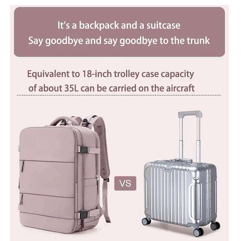 Girls' Short Distance Business Travel Backpack, Large Capacity Leisure Travel Backpack, Multi Compartment Computer Backpack