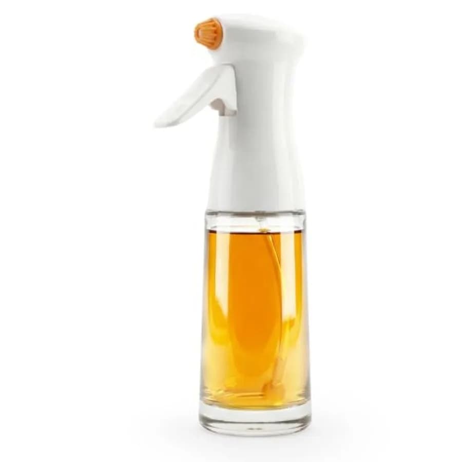200ml Glass Oil Sprinkler for Kitchen, Olyva Oil Bottle for Air Fryer, Salad, Oven and Frying, Oil Sprinkler Rechargeable for Kitchen