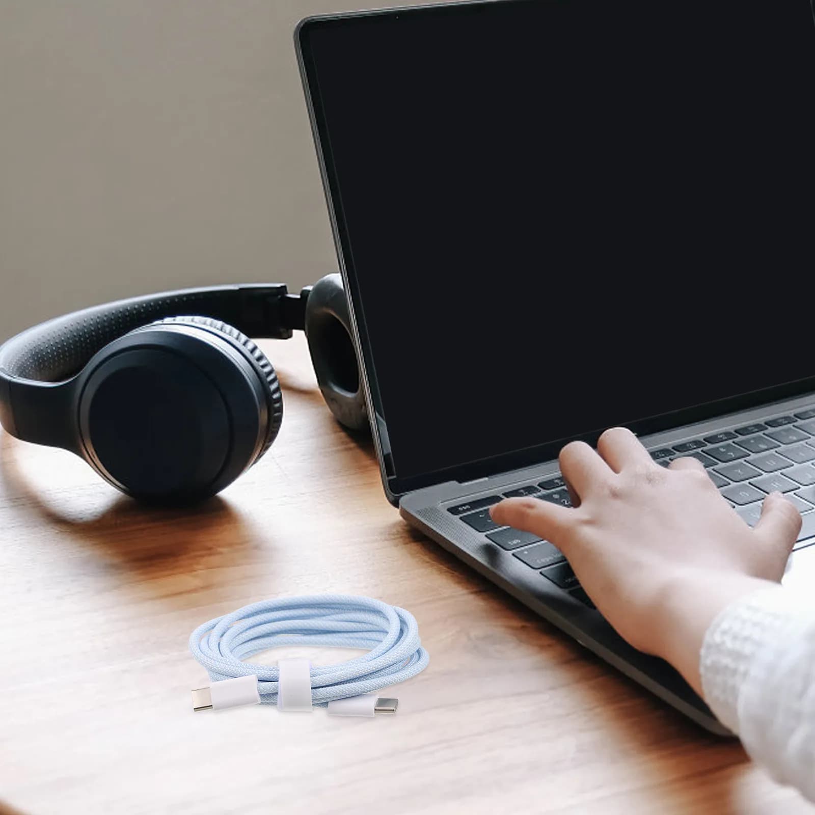 Flexible Braided USB-C Cable Fast Charging and Data -C Charging Cable for Tablets Headphones