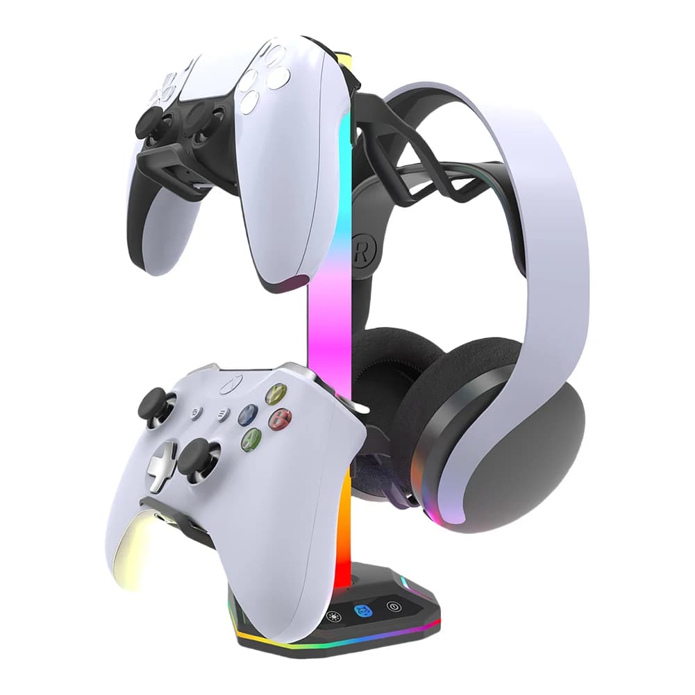 Game Controller Holder For PS5 Slim PS4 PC XBox Control RGB Light Handle Bracket Headphone Holder Storage Accessories