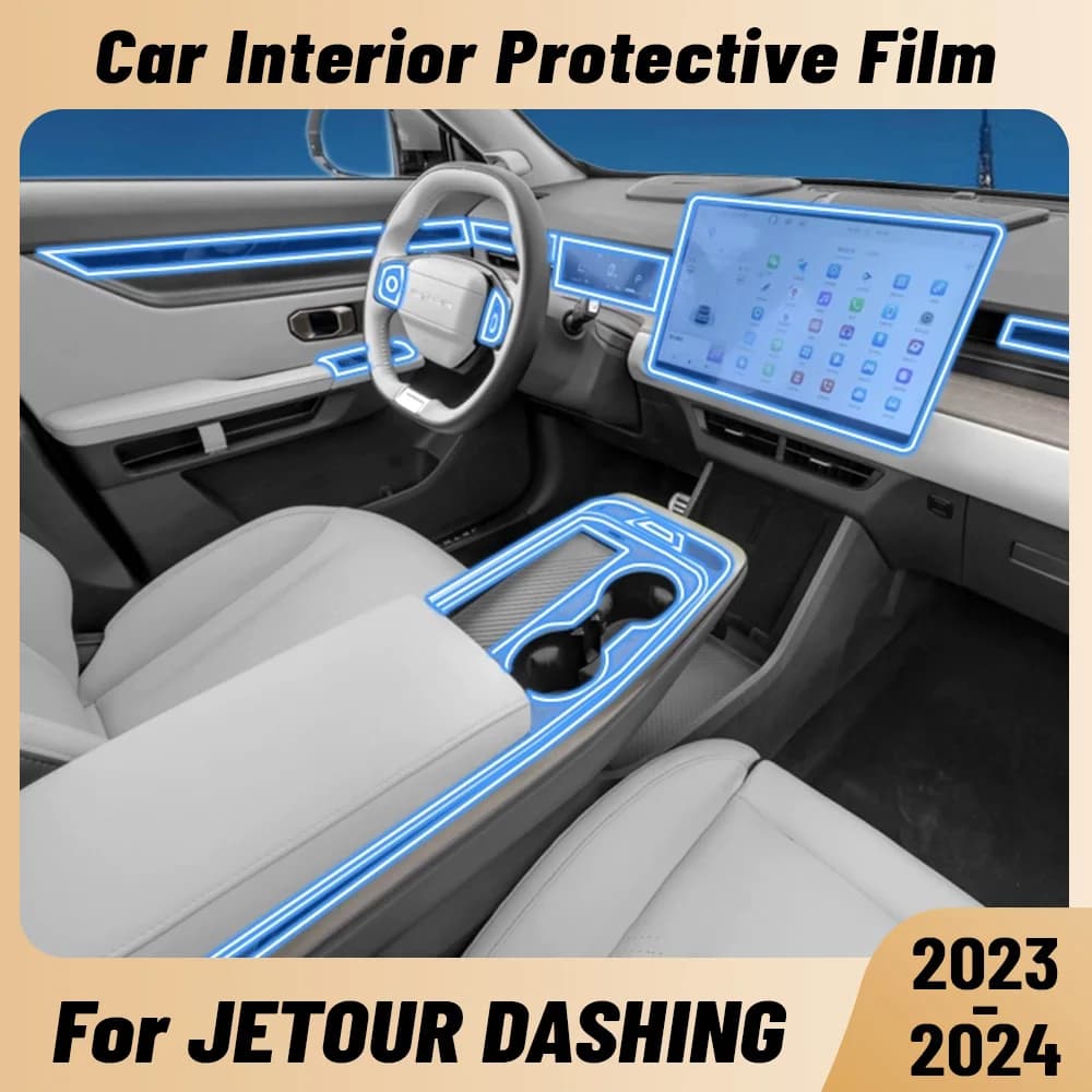 Pellicola protettiva in TPU antigraffio per cruscotto e console centrale auto, per JETOUR DASHING X-1 2023 2024, adesivo.