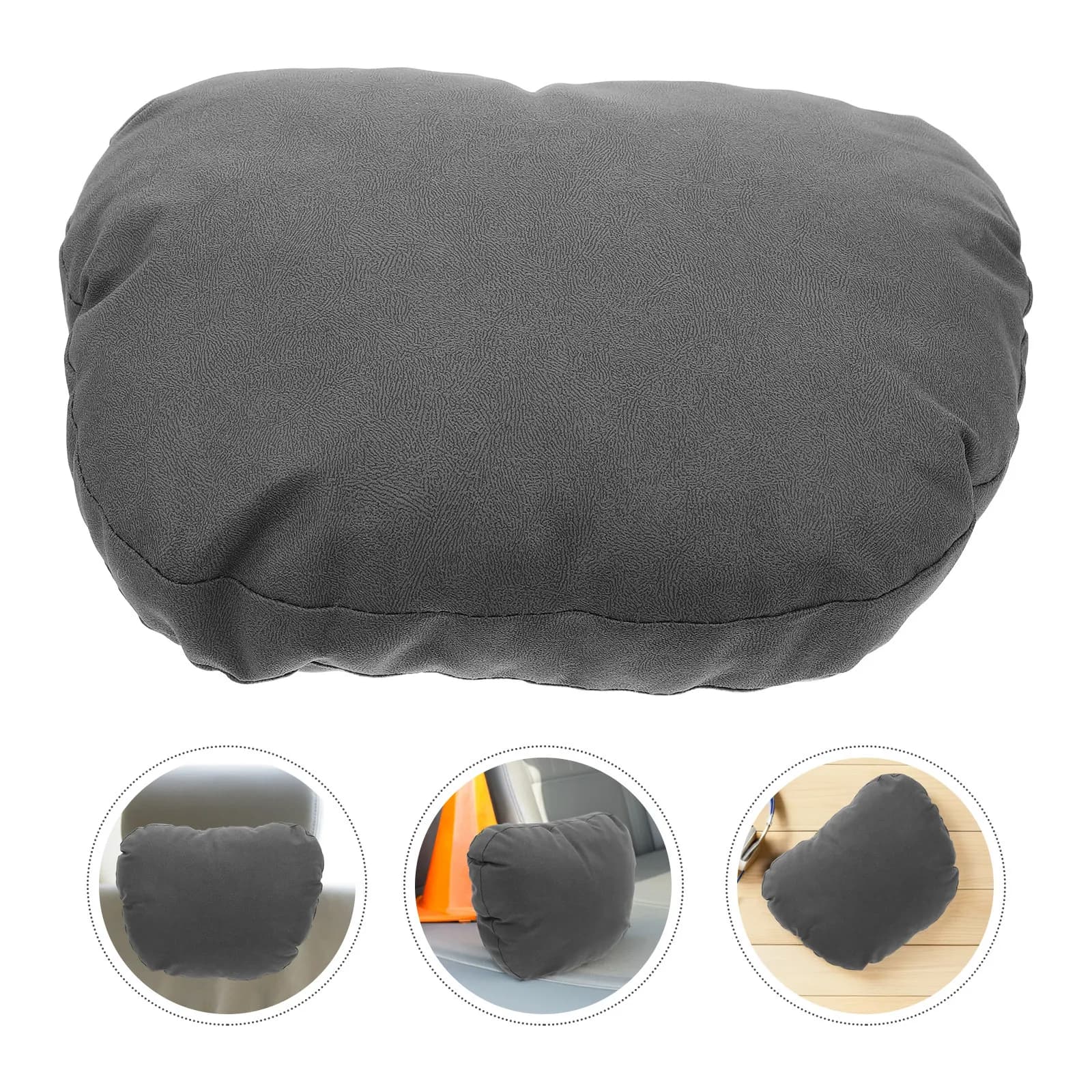 2 Pezzi Cuscino Poggiatesta per Auto in Morbida Pelle Scamosciata Imbottito in Cotone Ergonomico per Confortevole Viaggio