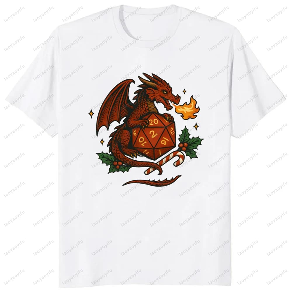 T-shirt Grafica Dungeons & Dragons D&D con Dadi per Fan, Divertente per Amanti di Giochi da Tavolo RPG, T-shirt Casual Moda Larga Harajuku da Donna