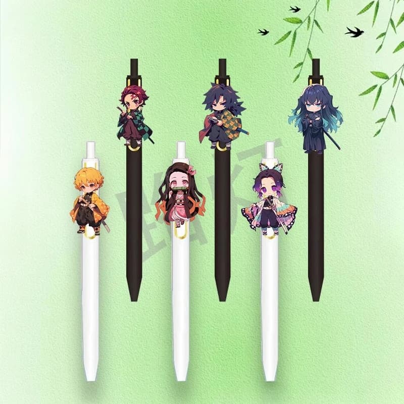 0.5mm Demon Slayer: Kimetsu no Yaiba neutral pen animation Two-dimensional peripheral calligraphy practice writing press and pen