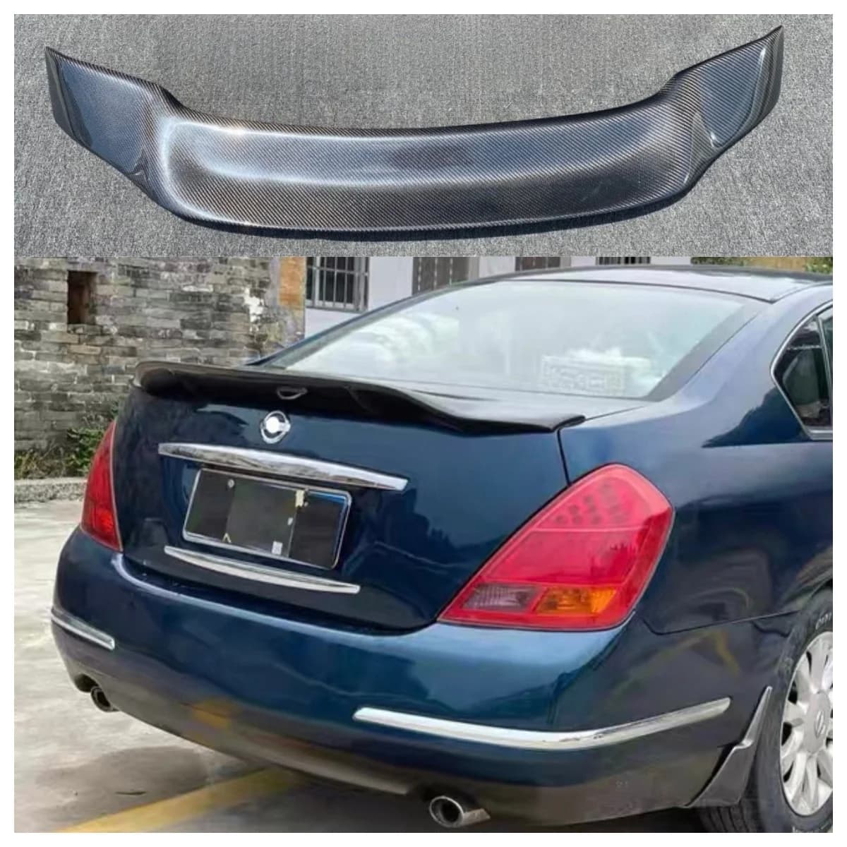 Per Nissan TEANA Altima J31 2004-2007 Reale In Fibra di Carbonio Baule Posteriore Boot Coperchio Lip Spoiler Ali Esterno Tuning Accessori