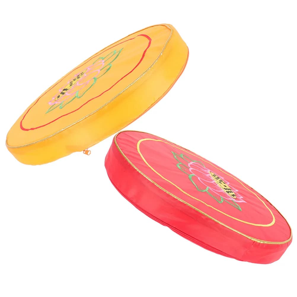 2 Pieces Round Bearing for Meditation, Buddhist Song Mat with Design Ricamato, Comfortable and Lightweight, Interior Mat for Yoga and Prayer