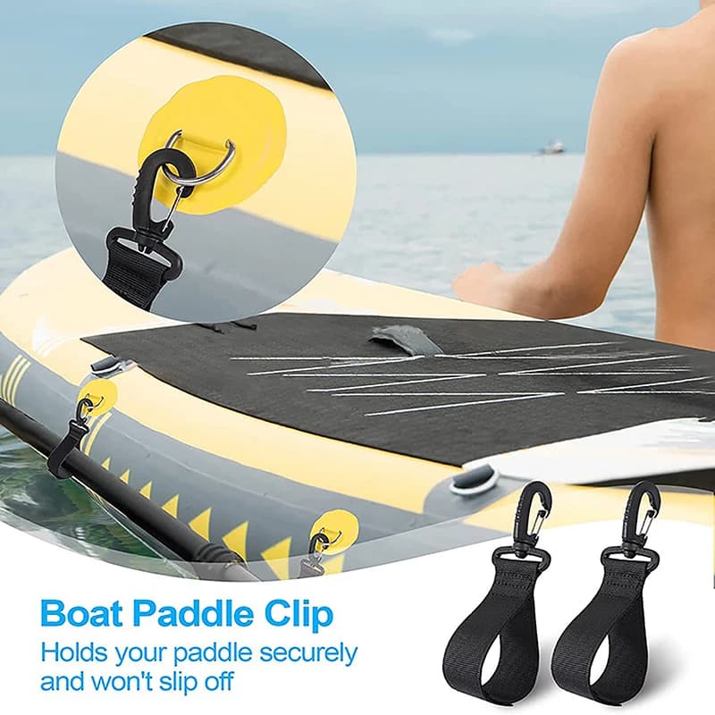 Clip con fibbia magica per pagaia da kayak, 2 pezzi, per tavola gonfiabile SUP.