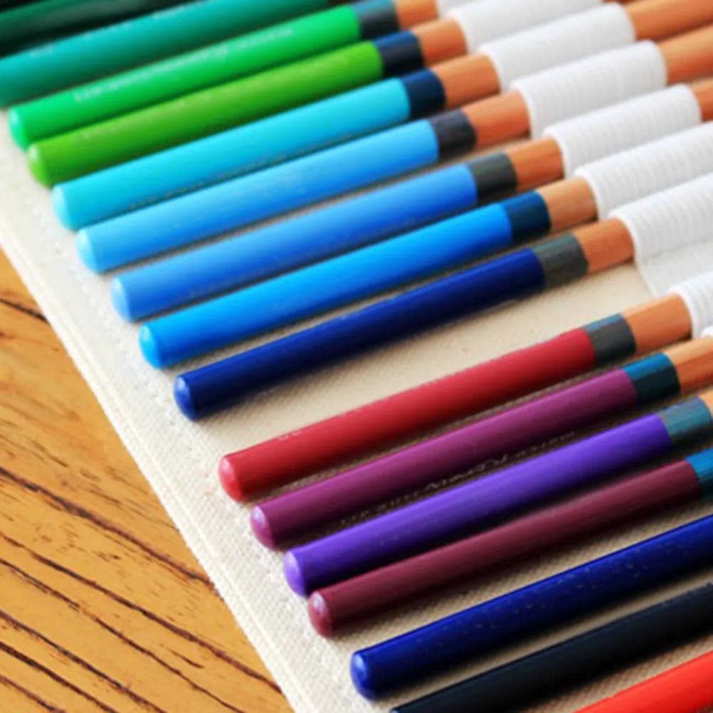 Eco-Friendly Cotton Canvas Pen Bag 36-Slot Pencil Pouch School Stationery Case for Boys Girls Students Pen Bag
