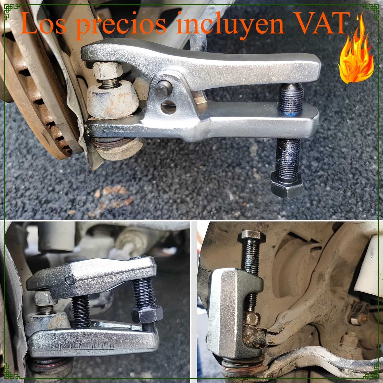 Estrattore Regolabile per Giunti Sferici da 1-1/8" a 2-1/8", Attrezzo in Acciaio per Auto e Camion con Attacco da 1/2"