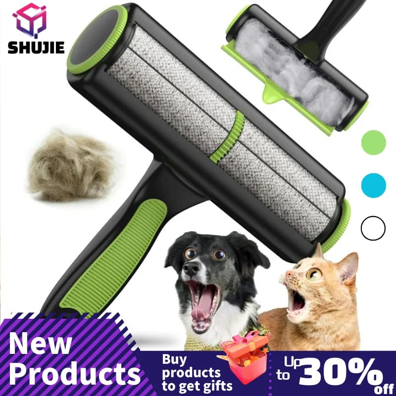 Pet rimuove i peli cani e gatti spazzola per la pulizia verde pelliccia rimozione animali spazzola per capelli abbigliamento divano tappeti pettini