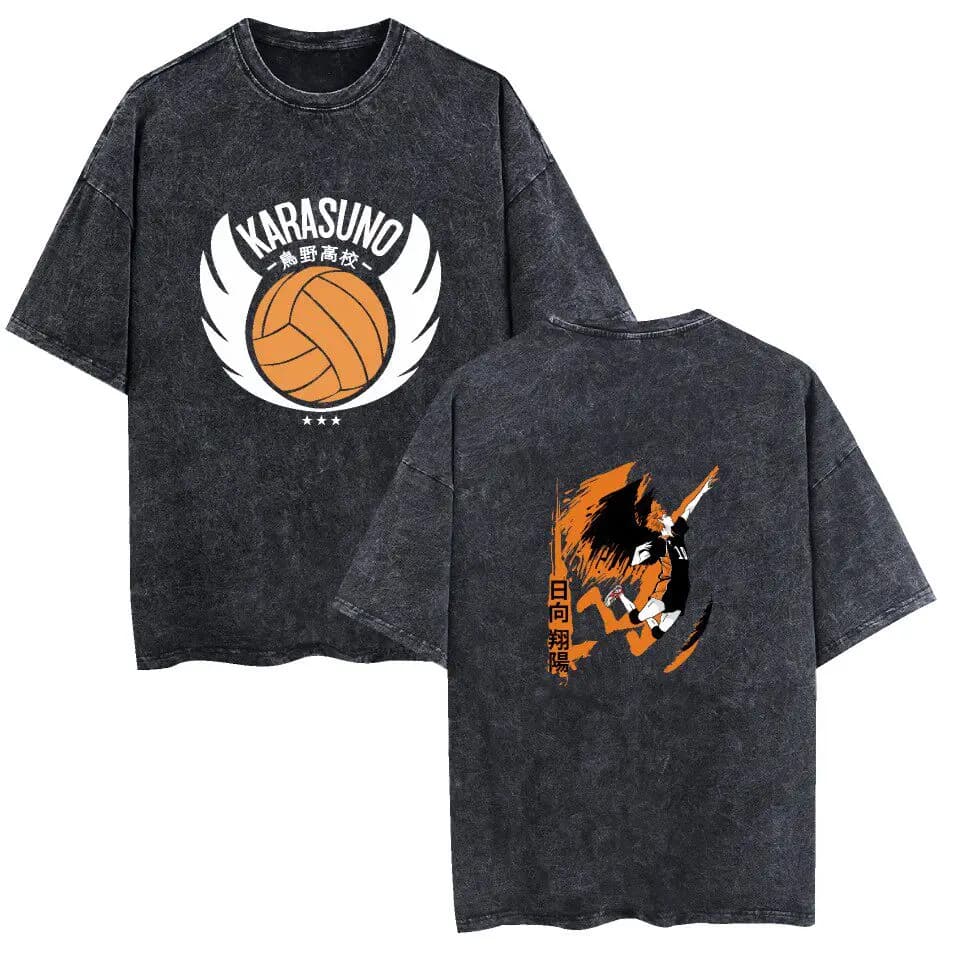 Accessories for youth volleyball Shiga Shikiwa High School Koyama Shouyang Short Sleeve T-shirt for men and women in pure summer washed cotton