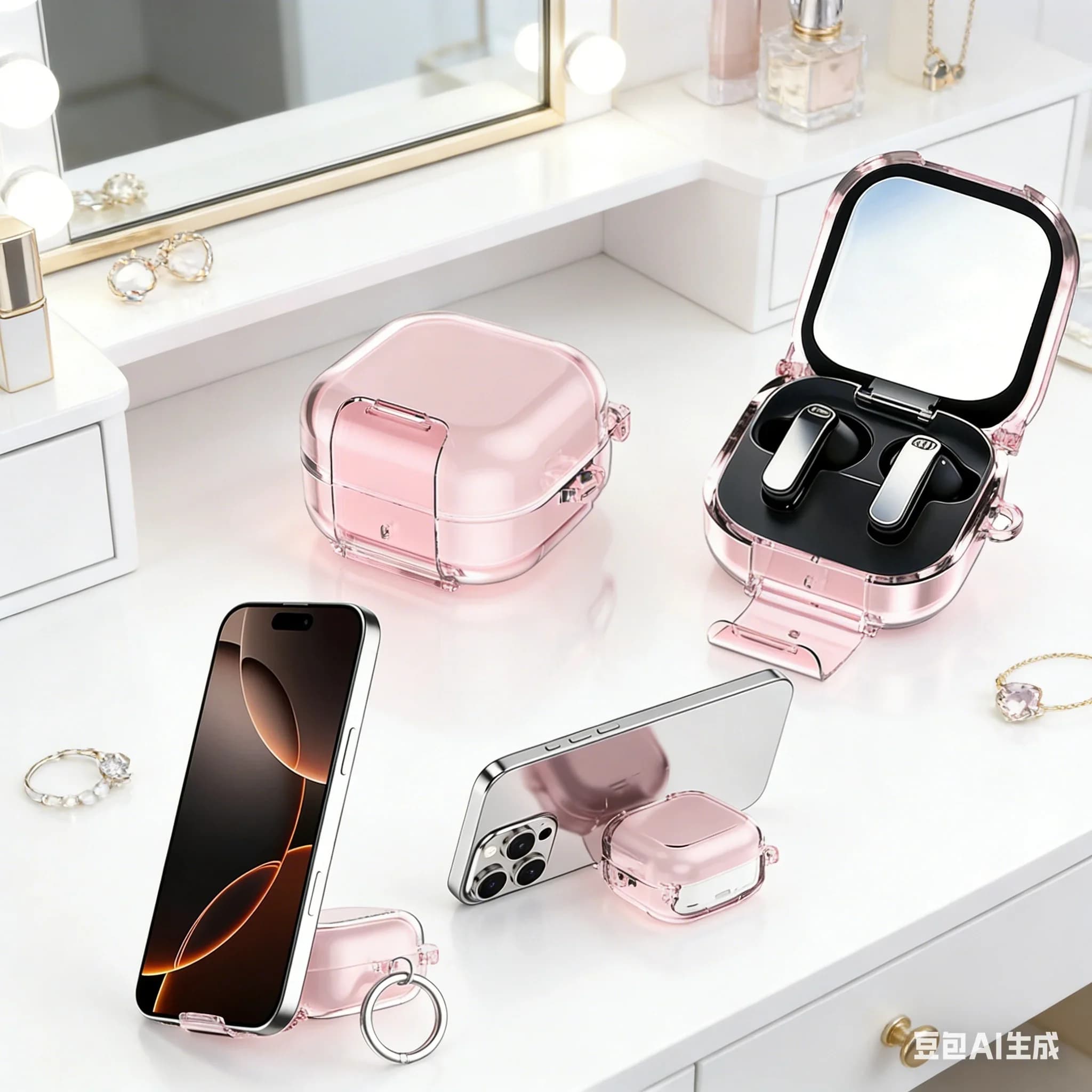 Custodia Protettiva per Auricolari Samsung Galaxy Buds4/4 Pro con Blocco Sicuro e Supporto Telefono - Accessori per Cuffie