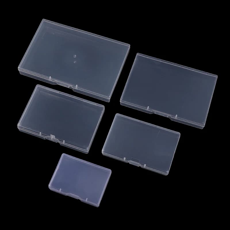 Scatola di plastica trasparente Scatola rettangolare traslucida per imballaggio Contenitore per gioielli resistente alla polvere e resistente