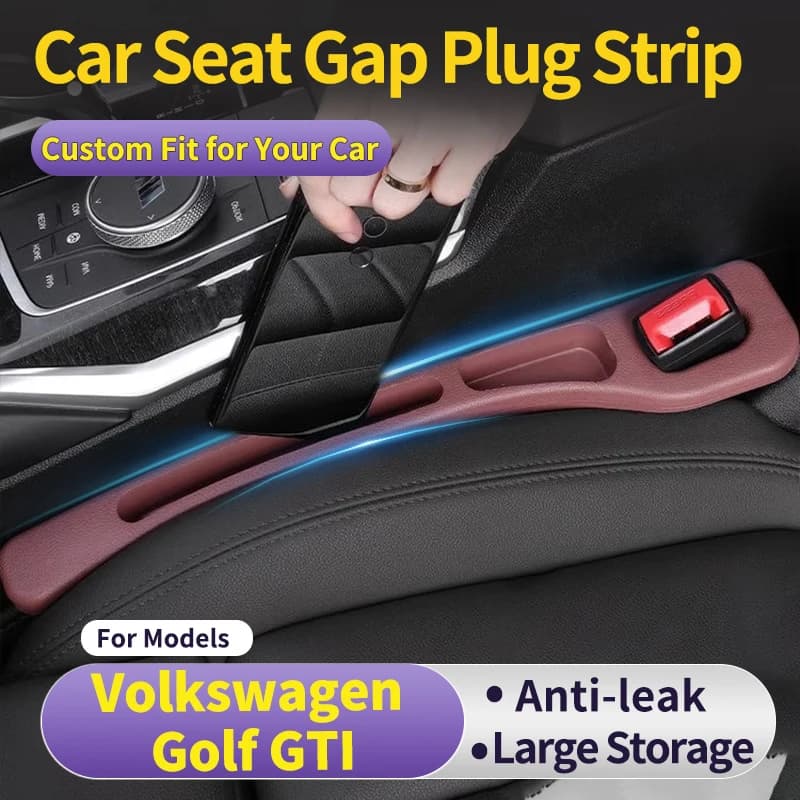 Auto seat leak proof strip for Volkswagen Golf GTI Car seat anti-leak strip, prevents phone dropping, side gap storage 1pair