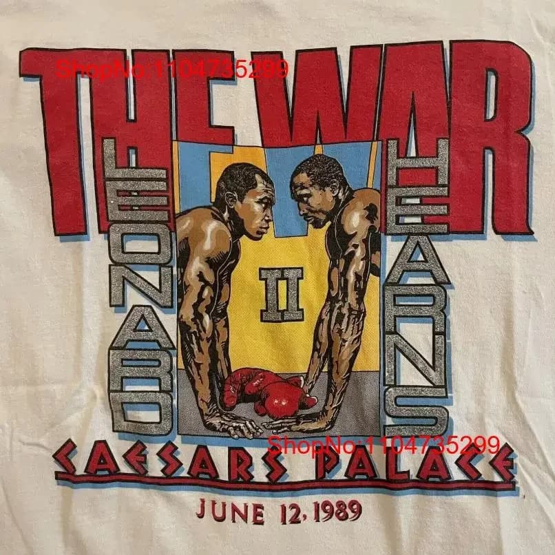 1989 MIDDLEWEIGHT SUGAR RAY LEONARD vs HEARNS Fight T Shirt S 5XL vintage Washed Soft Versatile Comfortable Casual Unisex