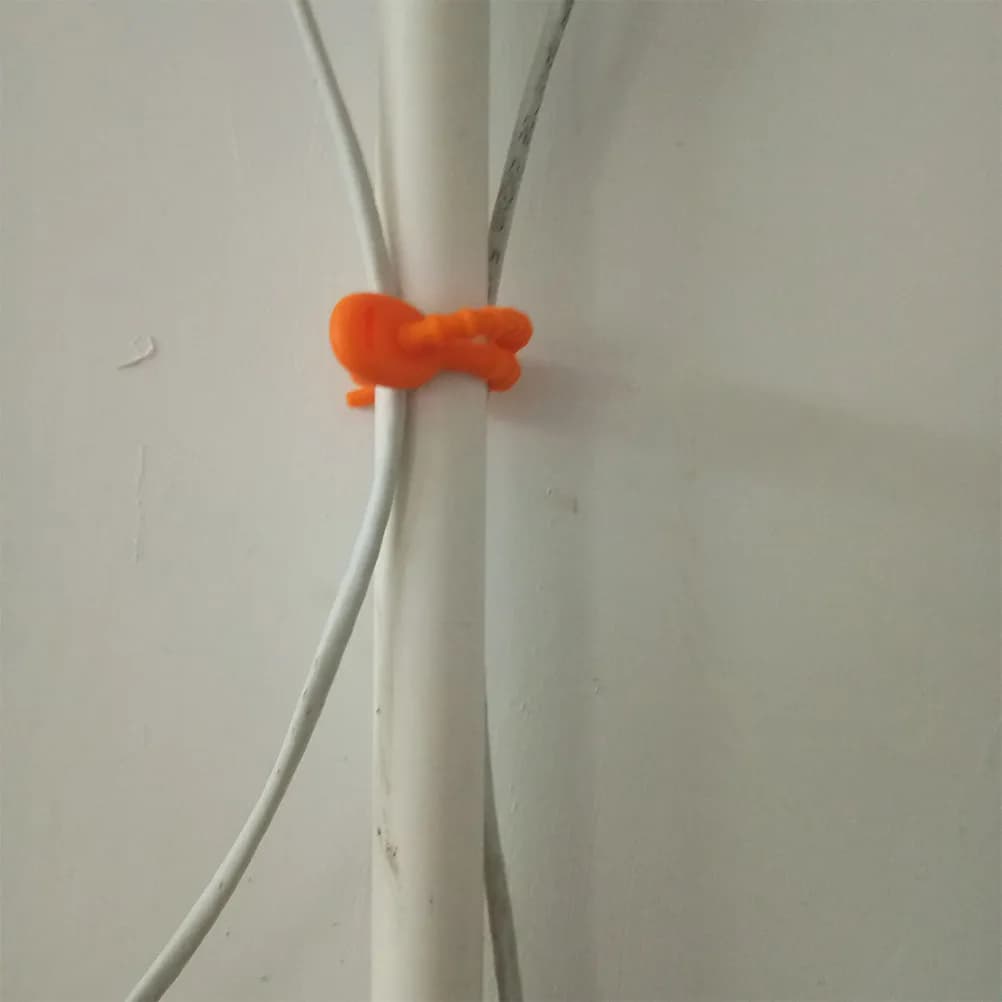 10 Pezzi Fascette in Silicone Riutilizzabili per Cavi, Organizzatori per Fili Domestici, Cinghie per Gestione Cavi, Forniture per Legatura Cavi Desktop, USB, Cuffie