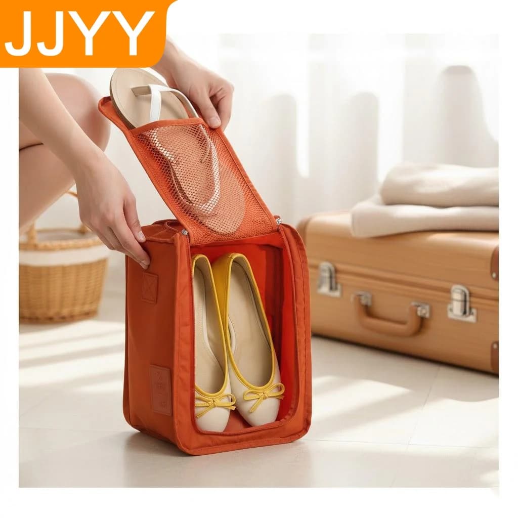 Borsa Organizer Portatile per Scarpe da Viaggio, Custodia Multifunzionale con Chiusura a Zip per Facile Organizzazione