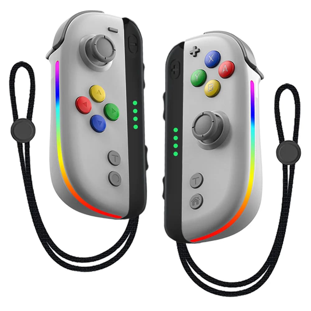 Gamepad wireless NS1 RGB per Nintend Switch/Lite/OLED Joy Pad Controller Joycons a doppia vibrazione con cinturino da polso Sveglia Turbo