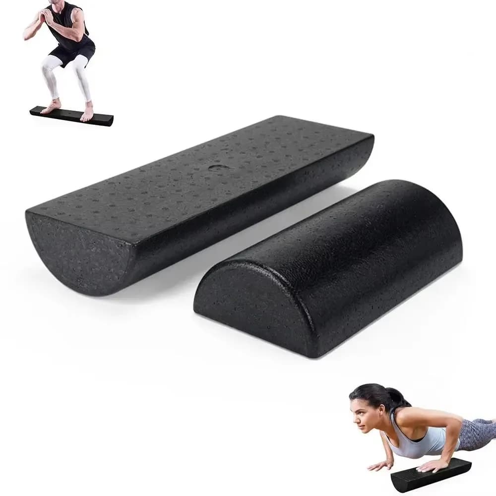 Half Round Balance Training Roller Block Portable Fitness Muscle Foam Roller Gymnastic Massager Roller for Home Gym Exercise