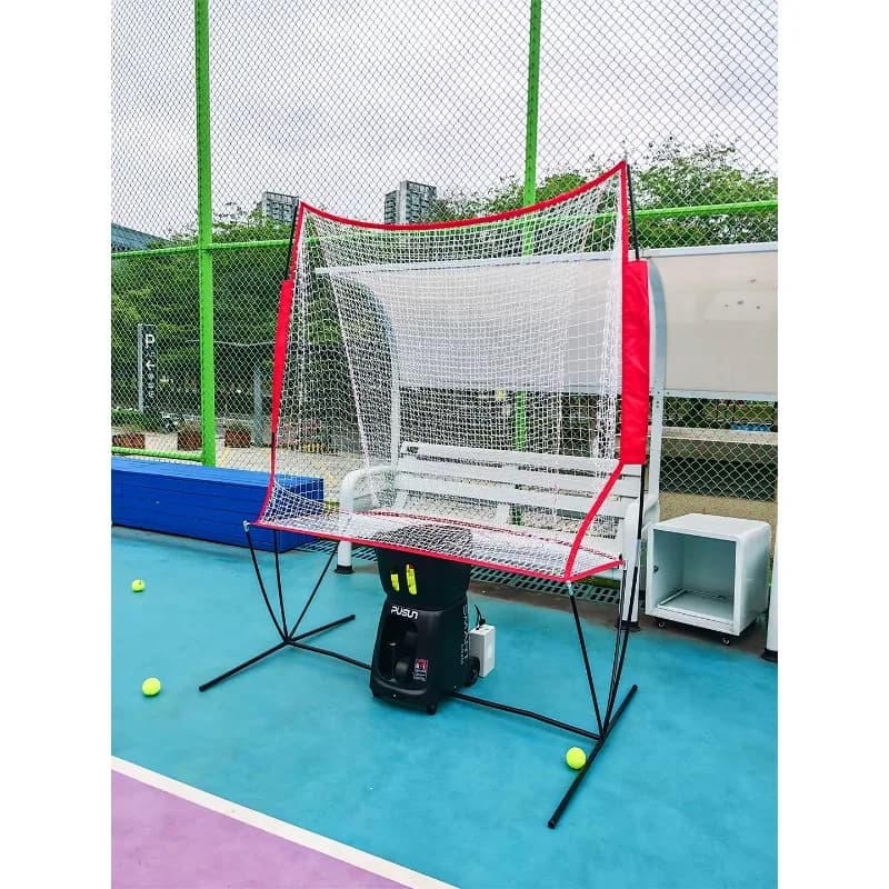 Macchina Portatile per Palline da Tennis e Padel con Rete di Raccolta, Robot Intelligente con APP, 100 Palline, Portatile per Campo Domestico