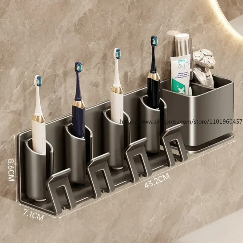 Brush holder without punching Door electric toothbrush for home use, cup for mouthwashing, cup for mouthwashing