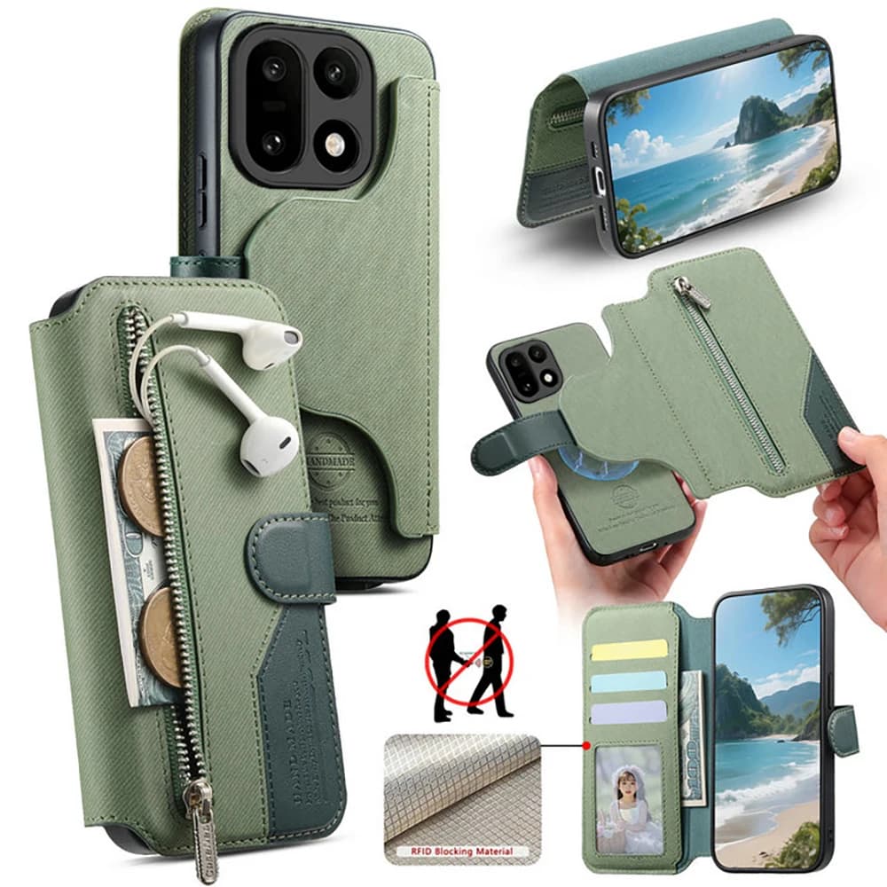 Custodia 2 in 1 Staccabile con Portafoglio in Pelle e Protezione RFID per OnePlus 15 5G, Cover Magnetica per OnePlus 15R